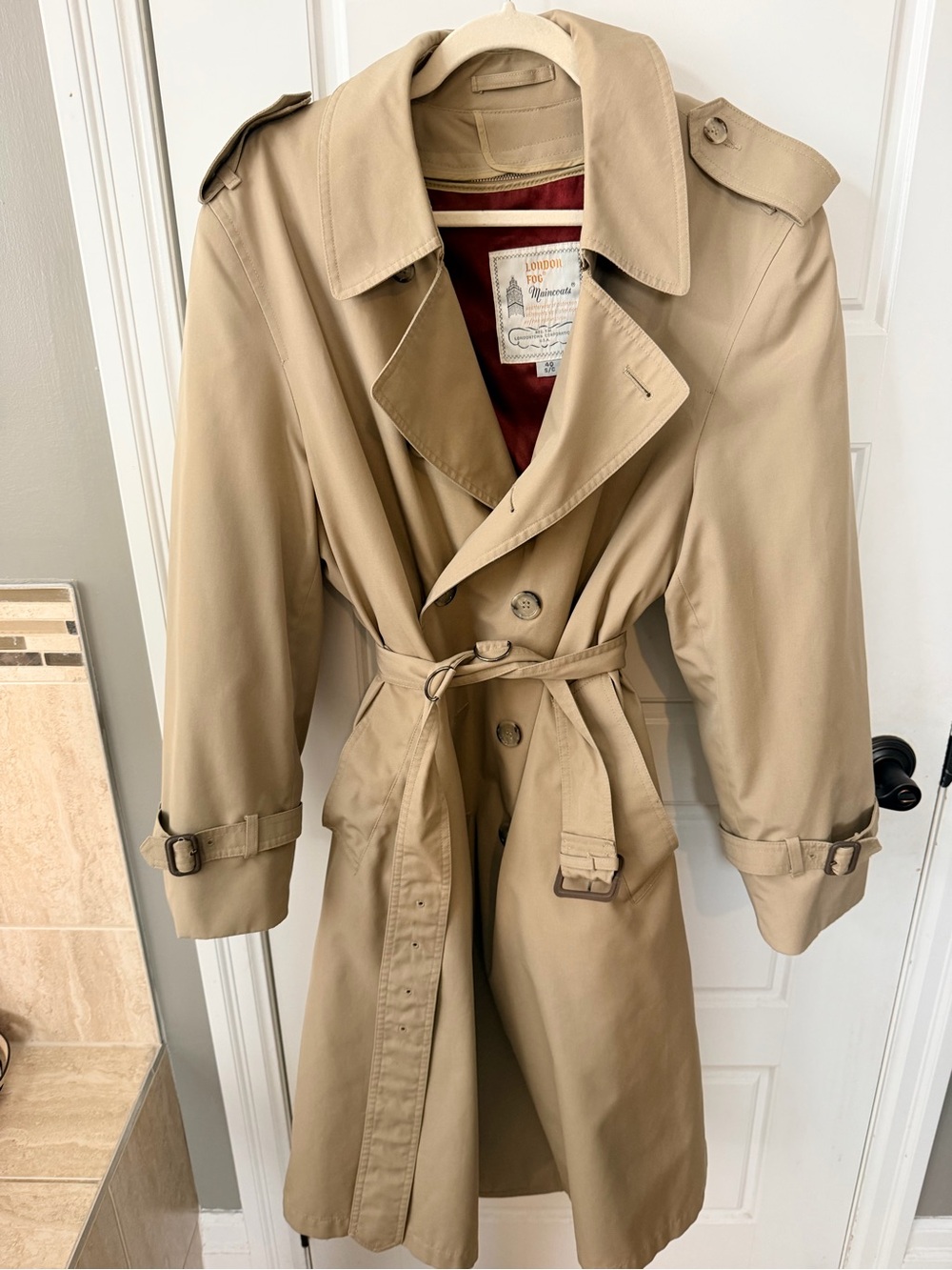 Vintage London Fog Beige Trench Coat - - Picture 6 of 6